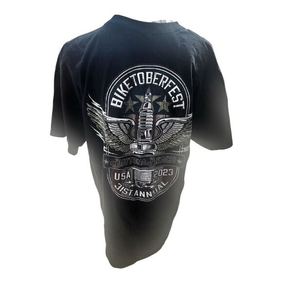 Men’s BiketoberFest Black Graphic Tee Size Extra Large - Picture 1 of 10